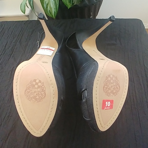 Vince Camuto Black Straw Fabric 👡 - Picture 4 of 8